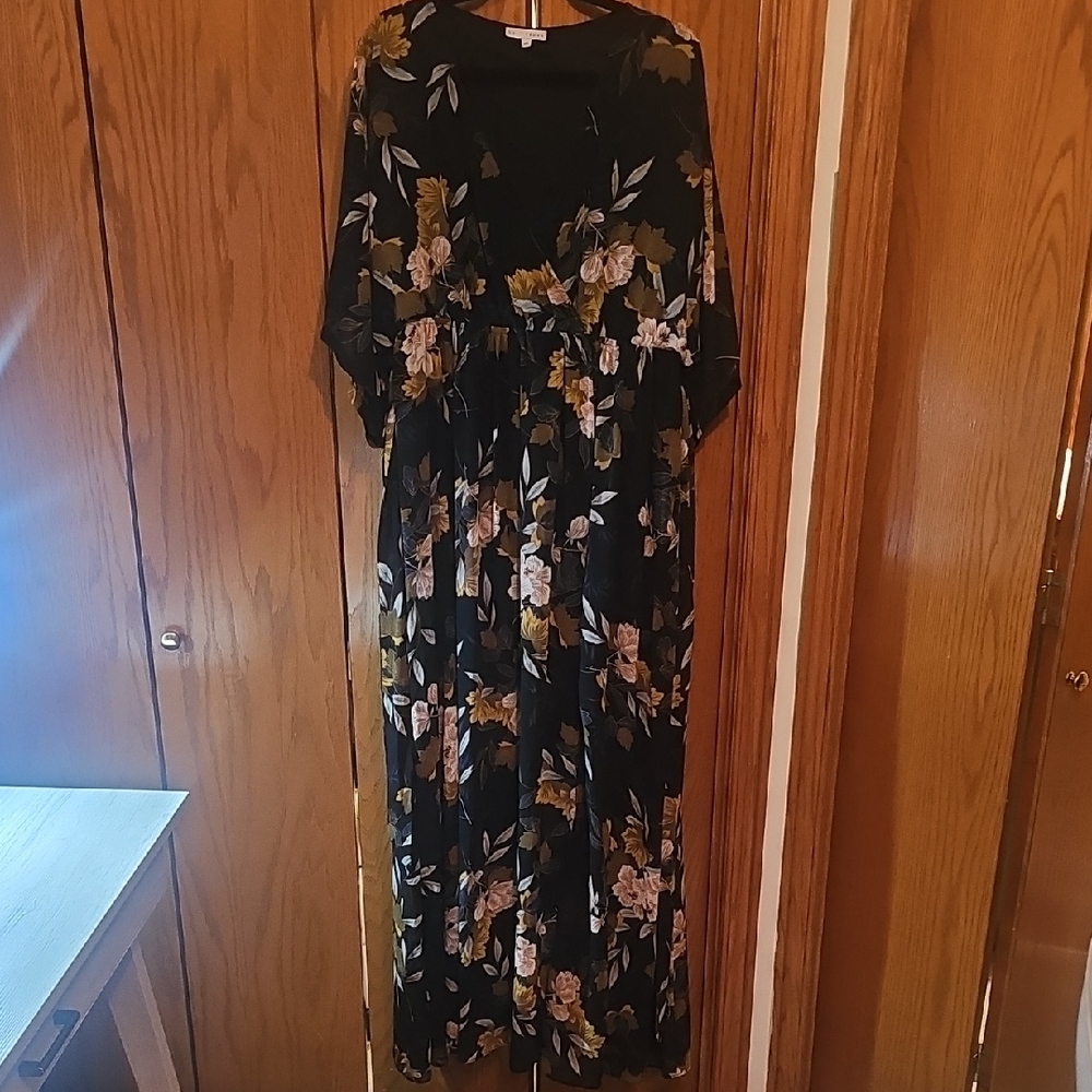 Baltic Born Kia Kimono Maxi Dress Midnight